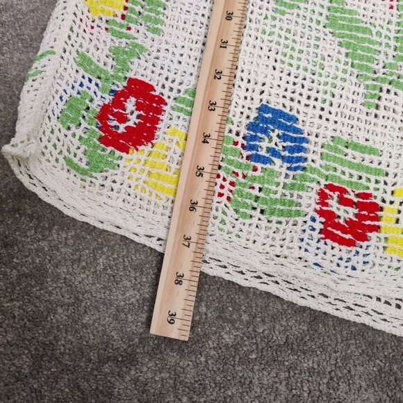 Women's Bathing Suit Cover Size Medium Floral Crochet Resortwear Beach Bohemian - Picture 6 of 6